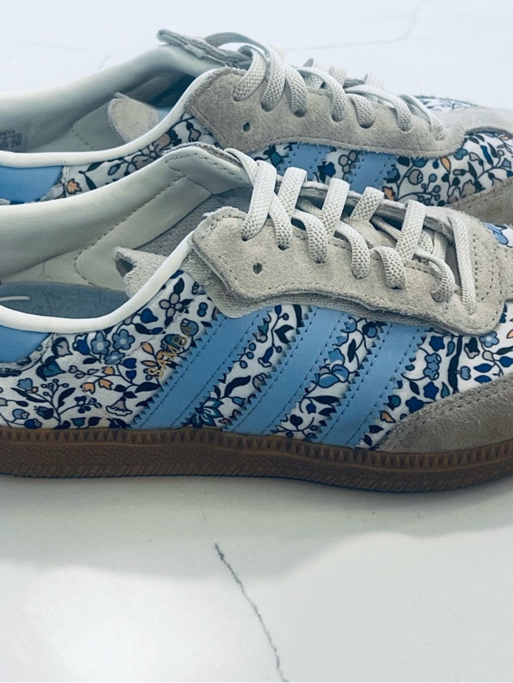 adidas Blue Floral Samba Sneakers